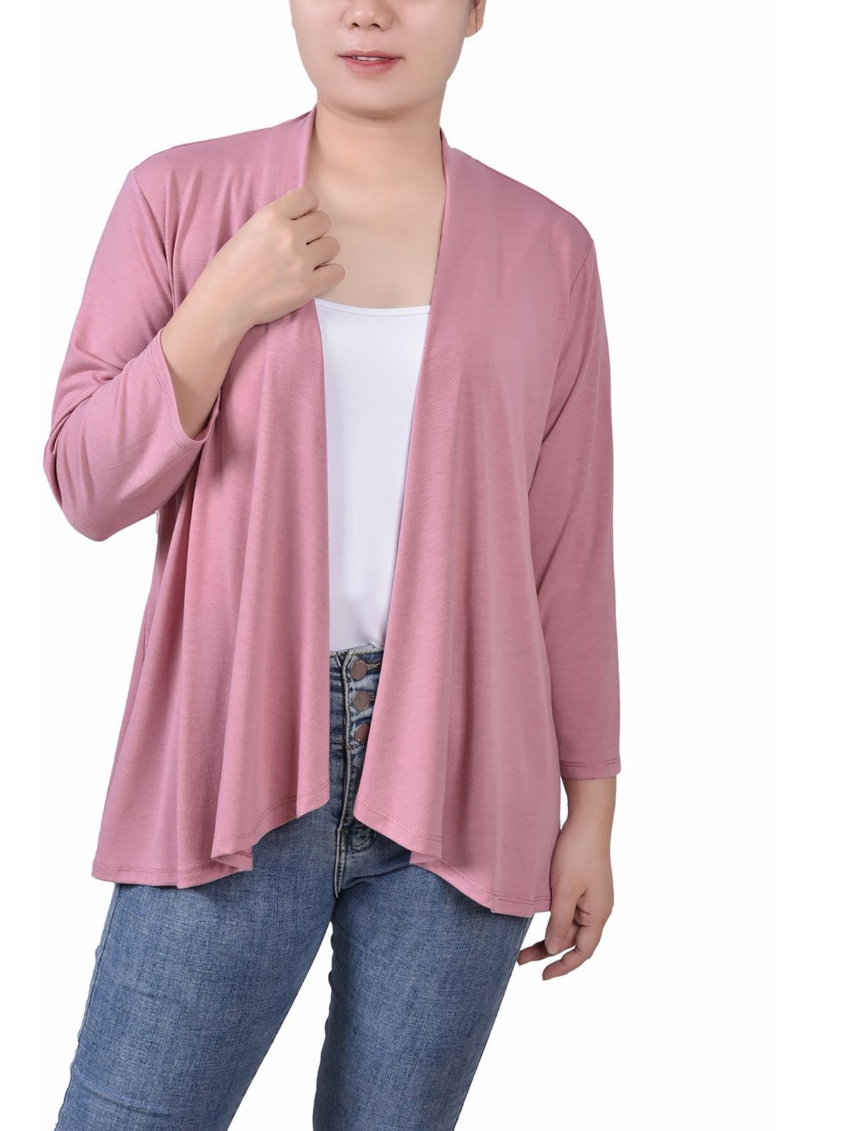 

Женский однотонный кардиган с открытым передом NY Collection, цвет lilas