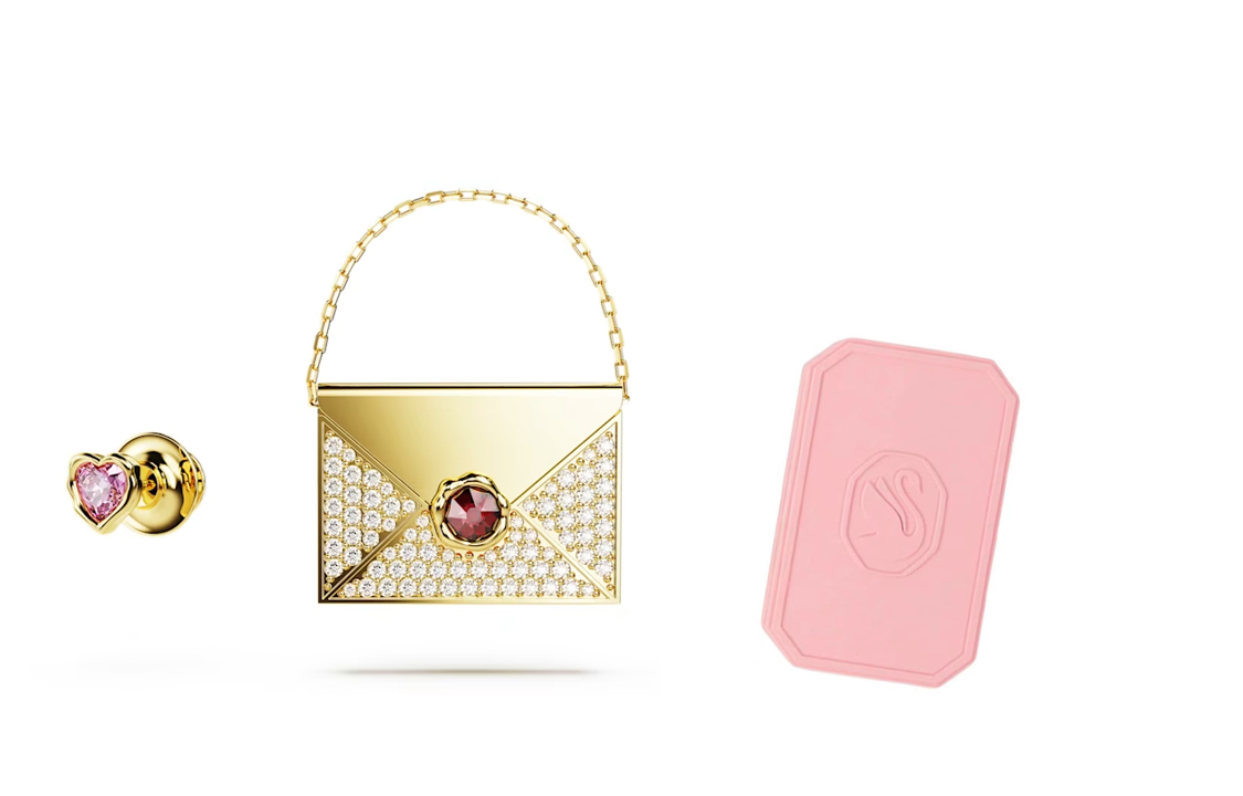 

Swarovski Брошь Letra Cubic Zirconia Faux Crystal Gold Tone Plated