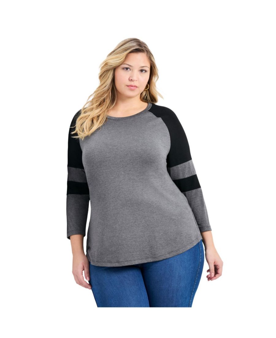 

Женский топ с рукавами-срезами, цветной AVENUE, Charcoal black