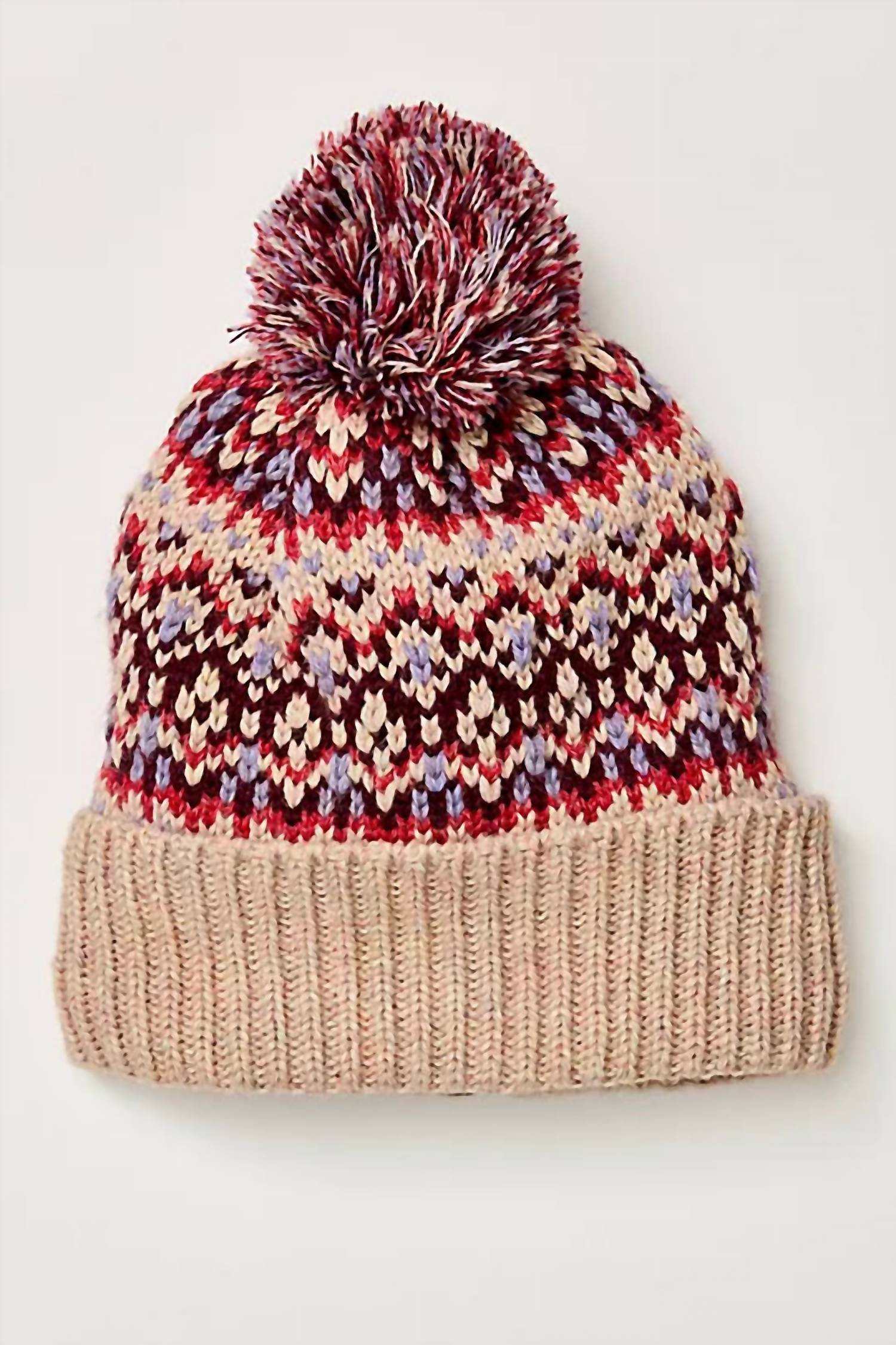 

Шапка-помпон First Frost Fairisle цвета слоновой кости Free People