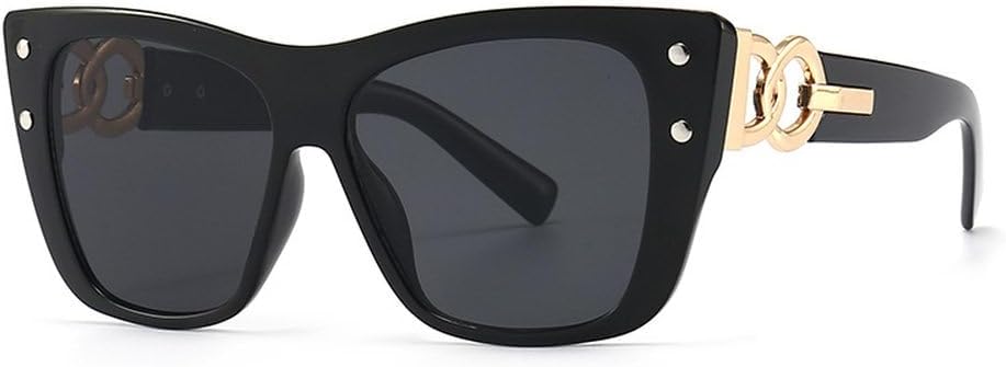 

Винтажные солнцезащитные очки «кошачий глаз» для женщин, модные современные черные солнцезащитные очки для мужчин, роскошные очки с защитой от УФ-излучения UV400 HVTVTLA, C1