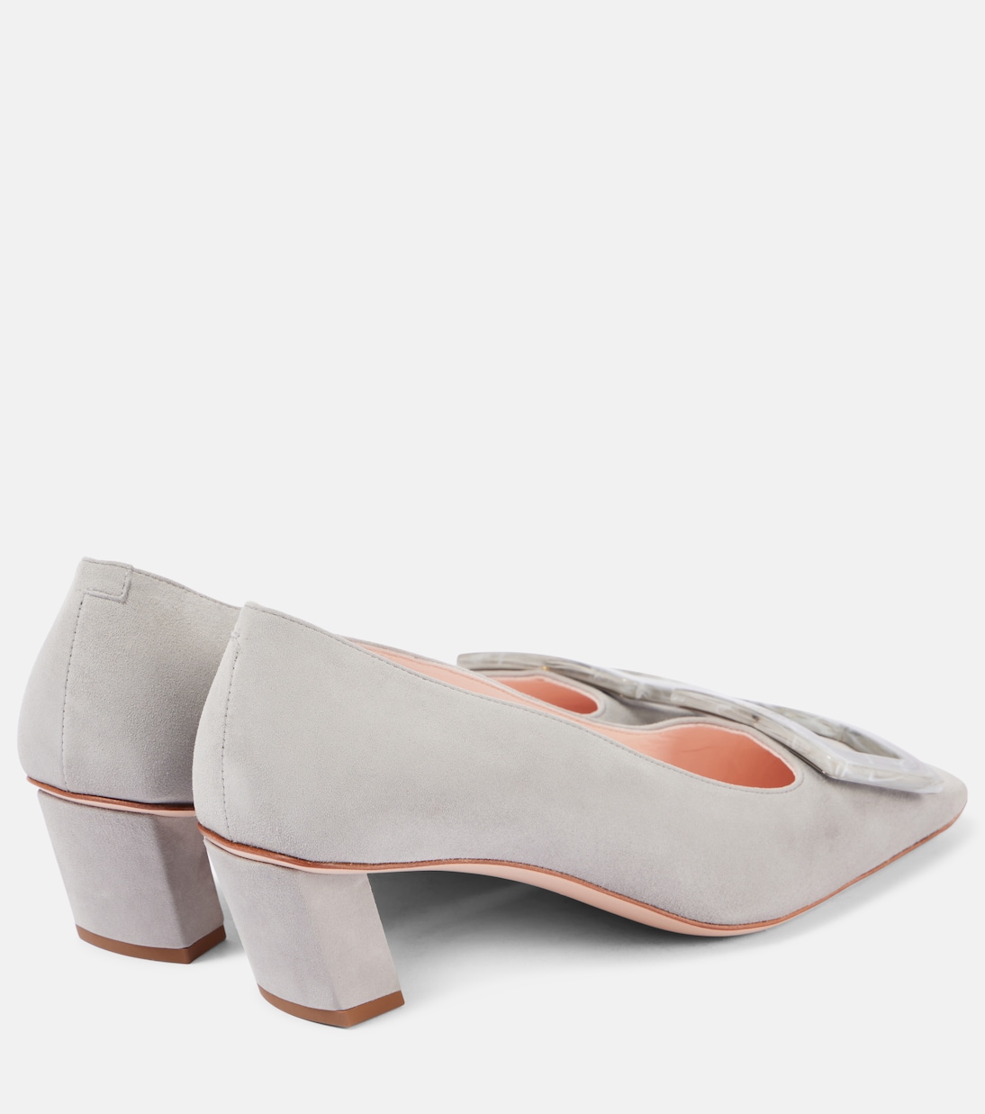 Туфли-лодочки Belle Vivier 45 из кожи Roger Vivier, Grigio Chiaro — фото 2