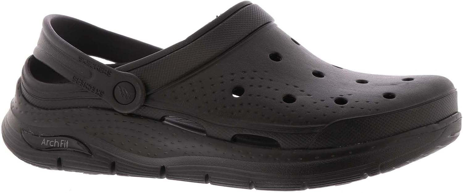 Мужские сабо Skechers Foamies: Arch Fit Valiant, черный — фото 2