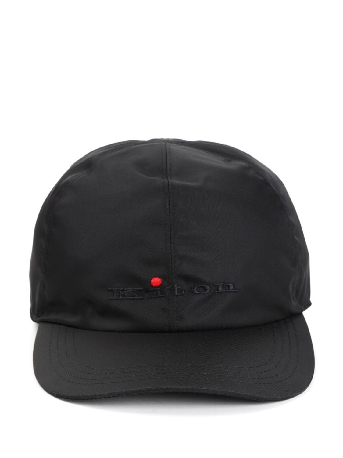 

Kiton кепка с вышитым логотипом, черный