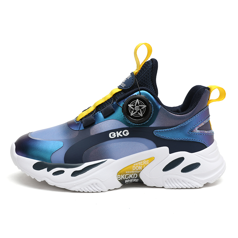 

Дышащие низкие детские кроссовки для бега BKG, желтый