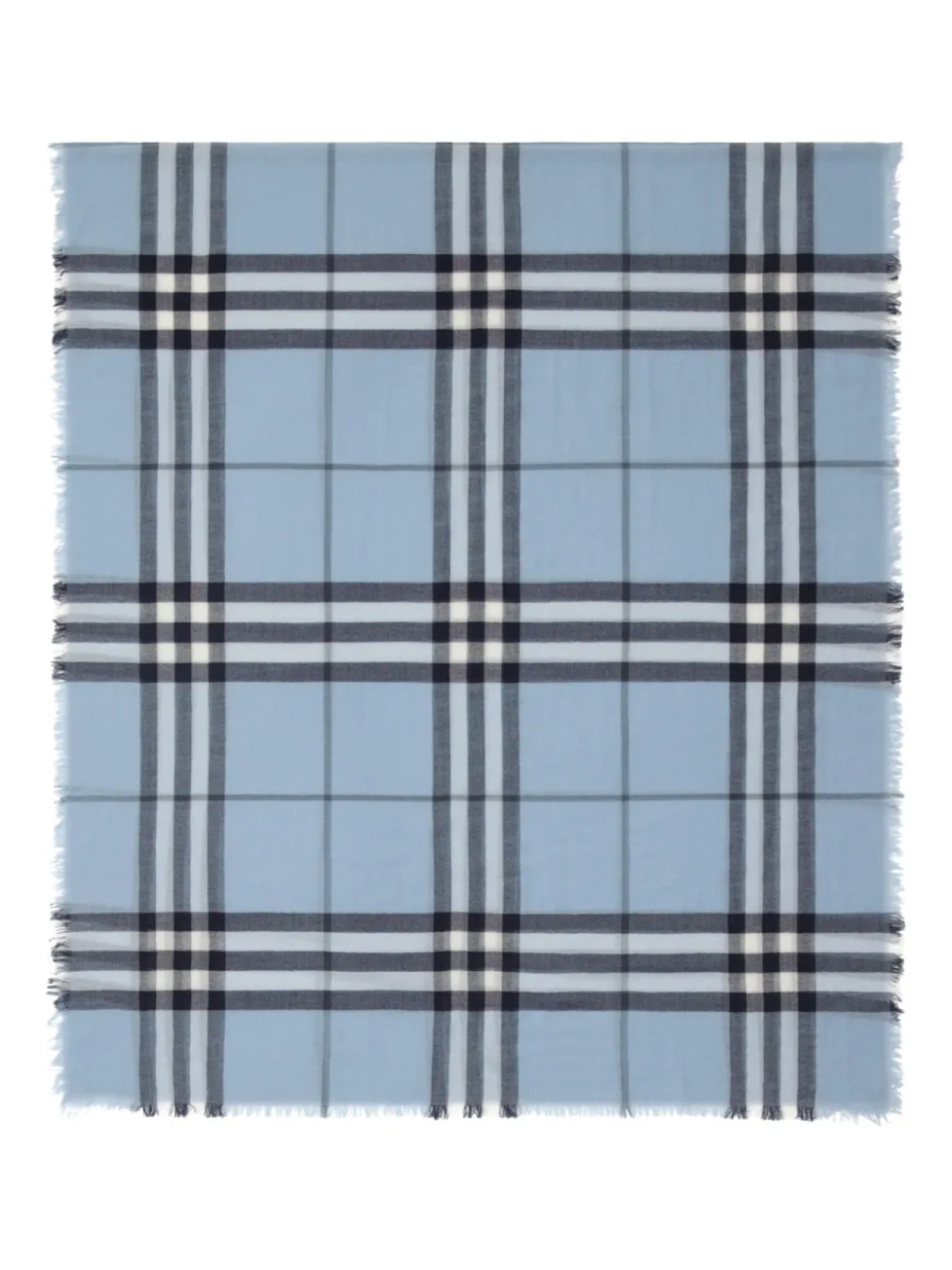 

Шерстяной шарф в клетку Burberry, синий