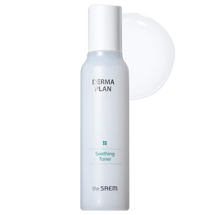 

The Saem Derma Plan Soothing Toner 155 мл 5,24 унции - успокаивающий и увлажняющий тоник с бета-глюканом для чувствительной кожи, веганский и гипоаллергенный уход за кожей, Thesaem