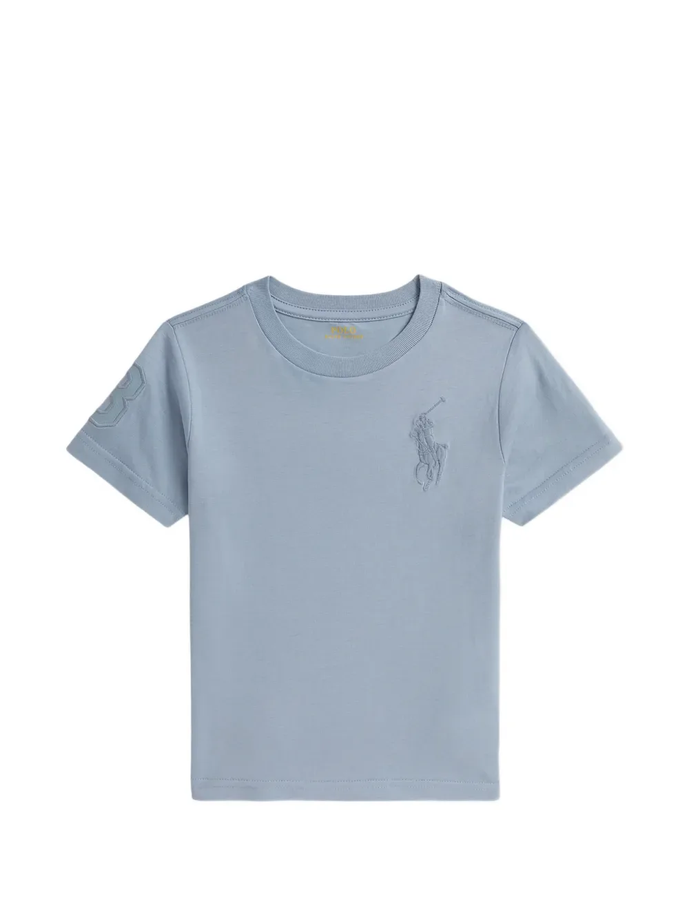 Футболка с вышитым логотипом POLO RALPH LAUREN KIDS, синий
