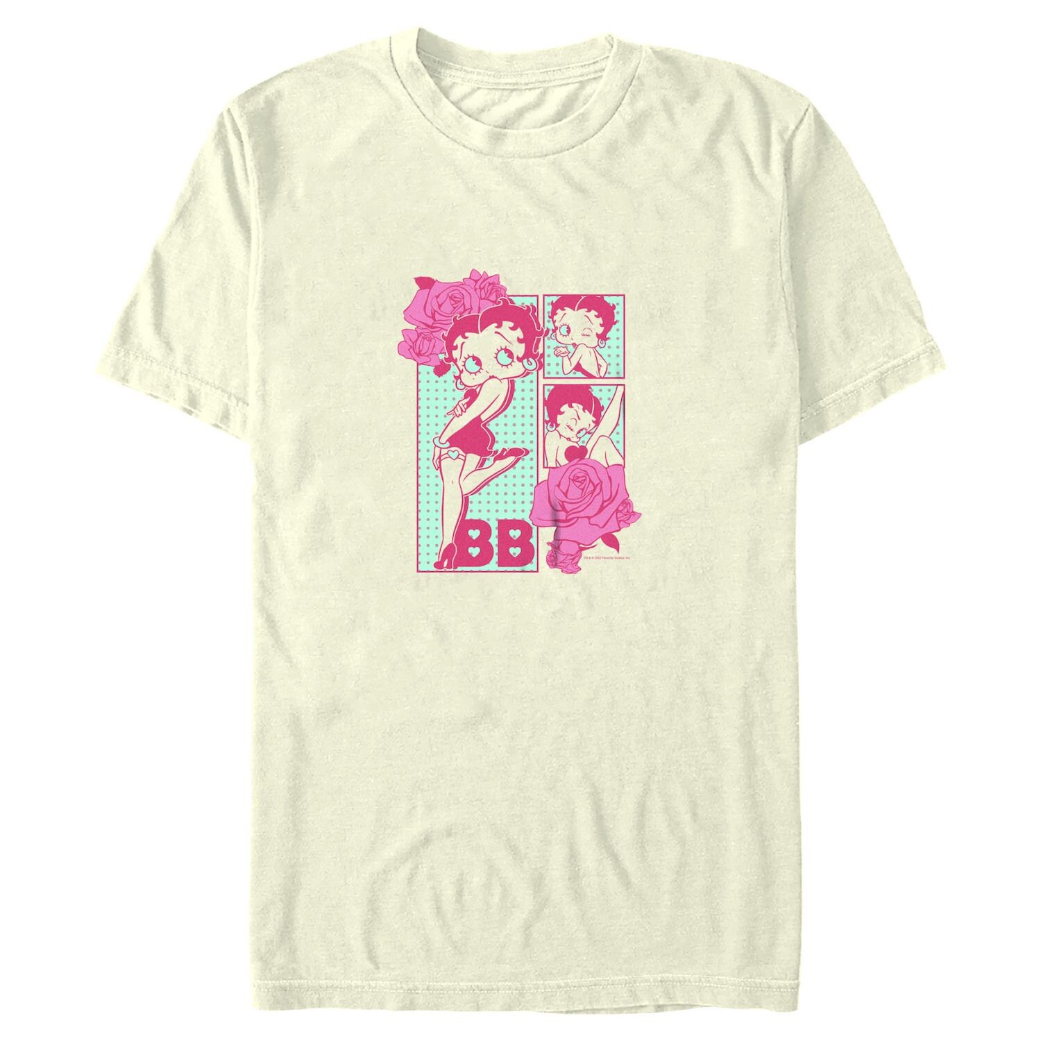 Футболка-бойфренд кокетливой квадратной формы с розами Betty Boop для юниоров Licensed Character