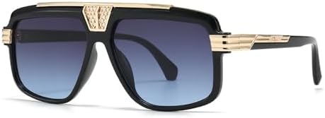 

Квадратные солнцезащитные очки большого размера 2026 года, унисекс, модные винтажные очки с градиентным переходом цвета, очки с защитой от УФ-излучения UV400 MTZJH, C3