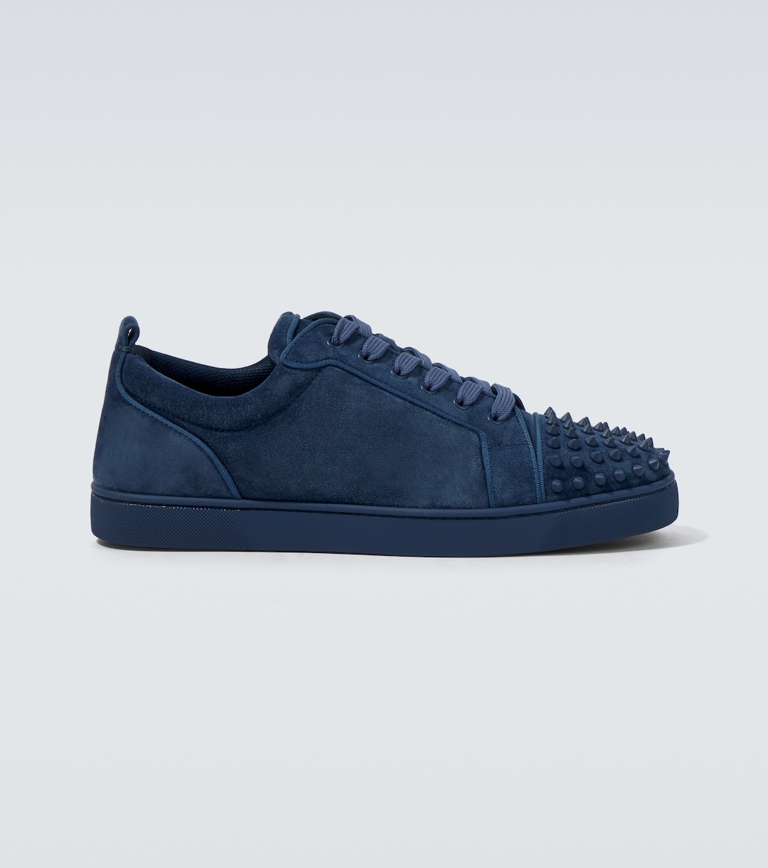 

Кроссовки Louis Junior Spikes из замши Christian Louboutin, Denim/Denim Mat