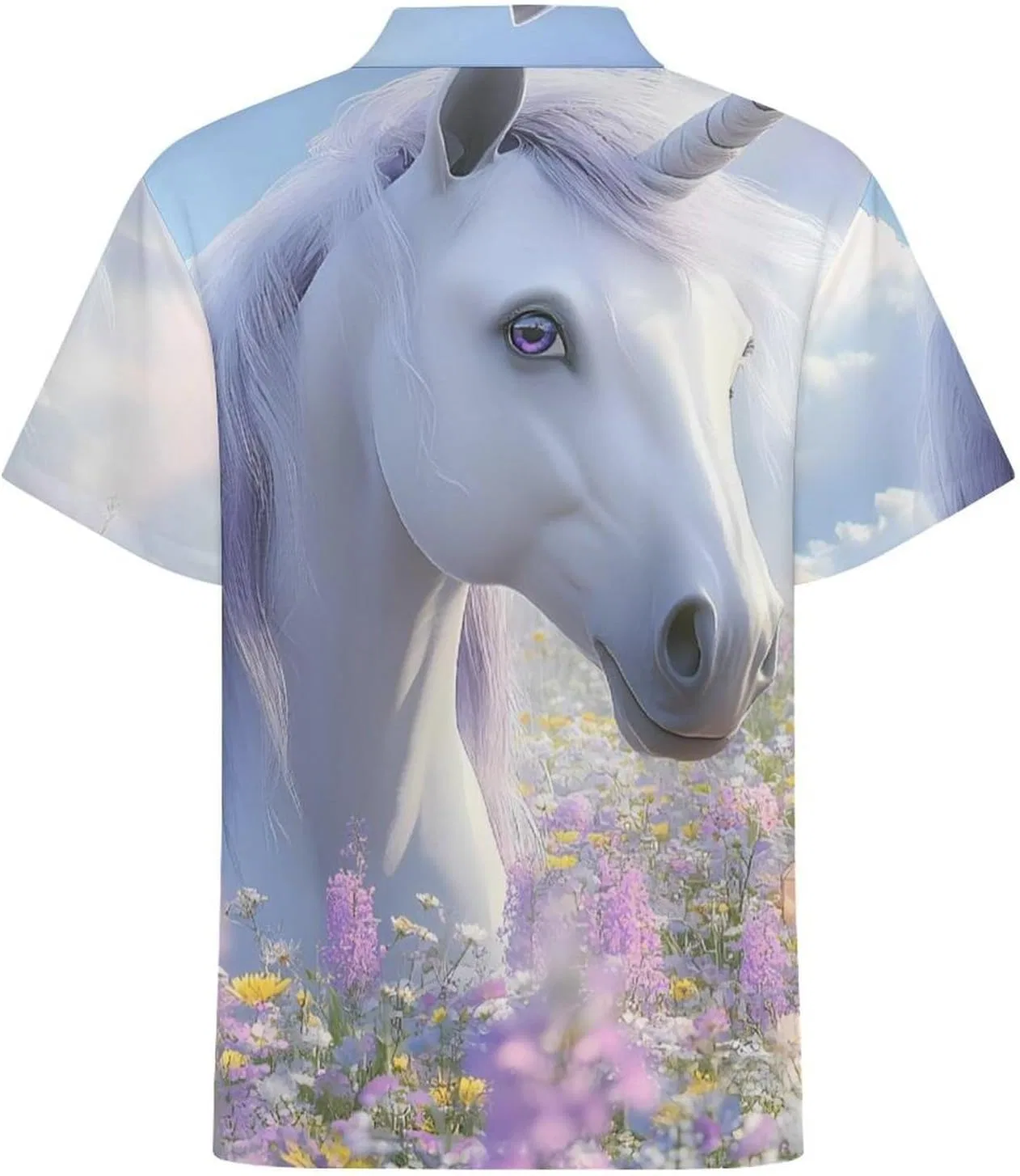 Мужское поло с коротким рукавом, на молнии, с карманом, Un-icorn Flowers, Style — фото 4