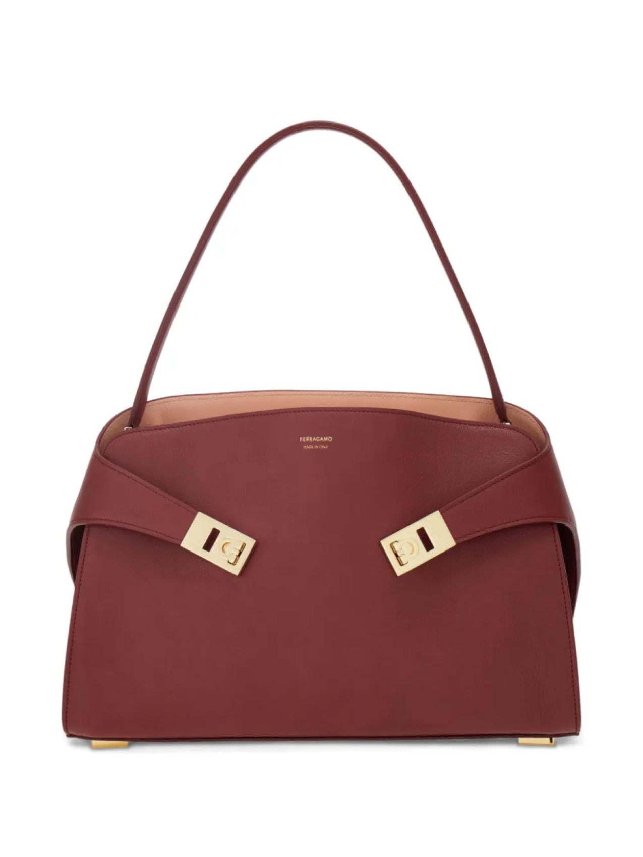

Ferragamo Двухцветная сумка через плечо Hug M, красный