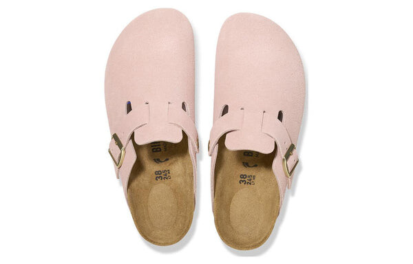 Тапочки boston suede leather narrow fit 'light rose' Birkenstock, розовый — фото 3