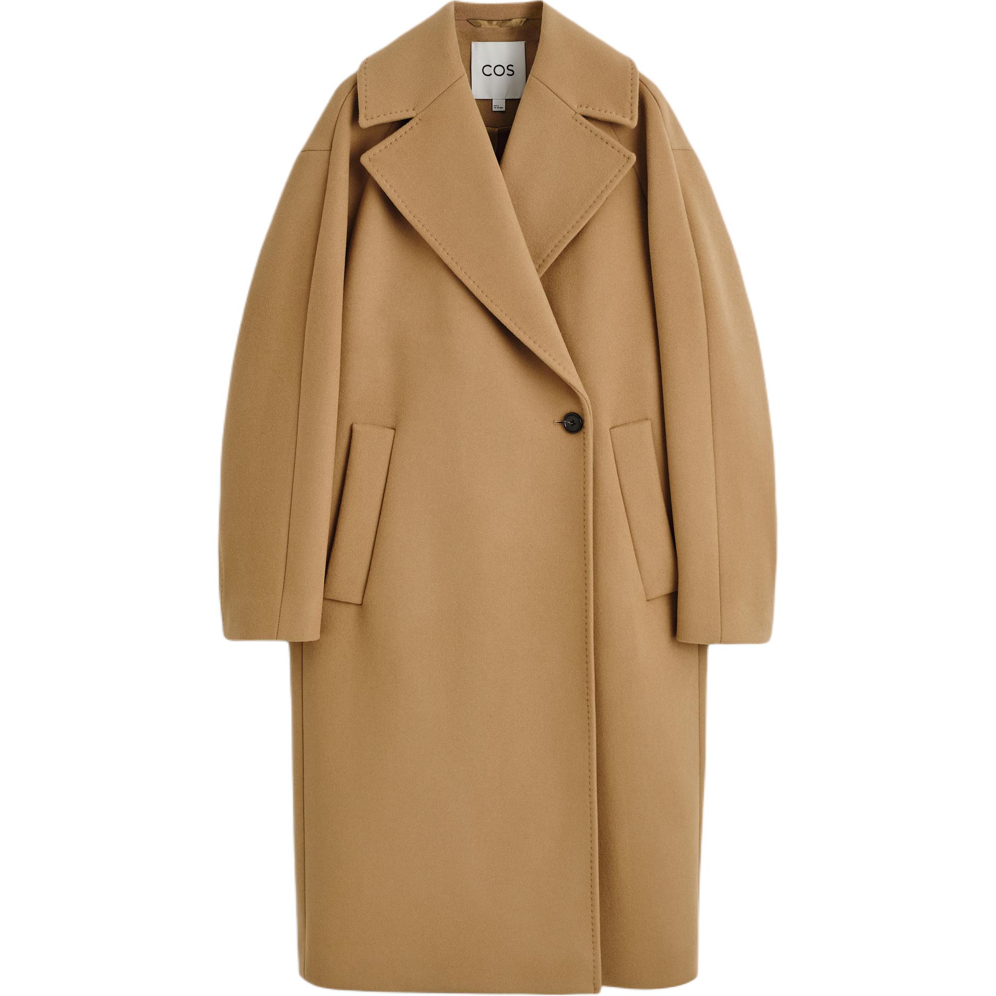 

COS Пальто женское Camel с лацканами умеренной длины