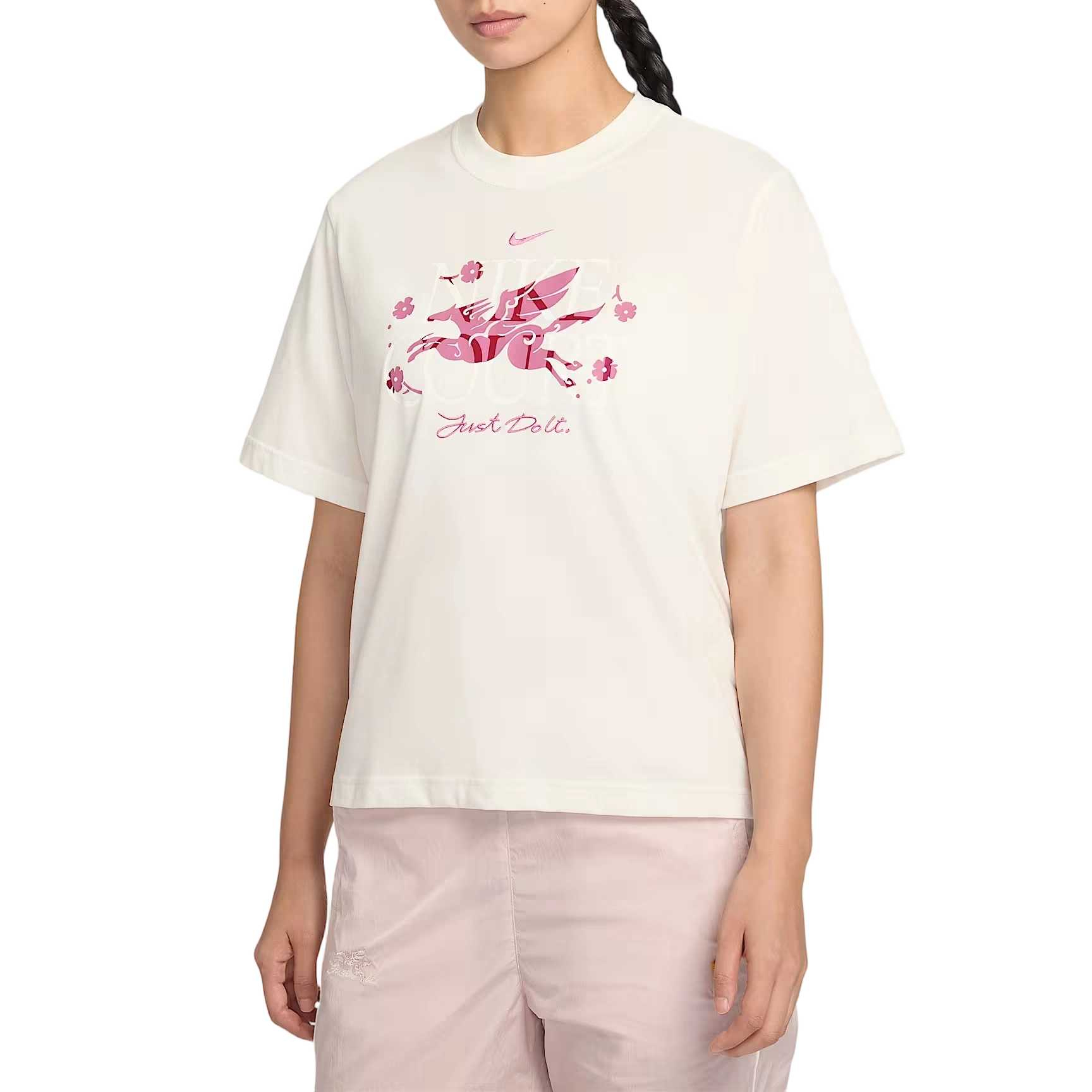 

Nike Быстросохнущие женские футболки Sail White средней плотности