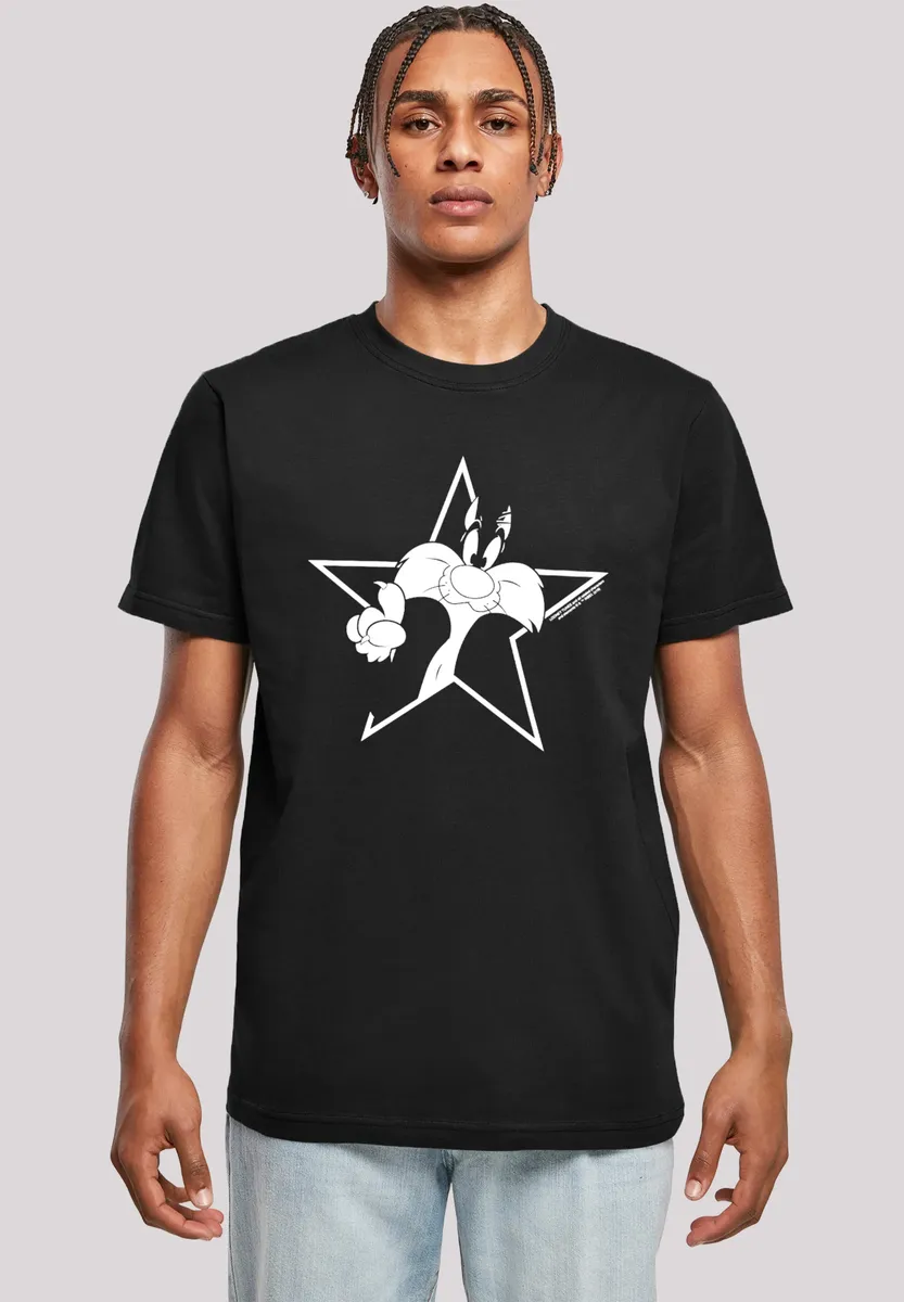 

Футболка F4NT4STIC "Looney Tunes Sylvester Cartoon Star", принт, черный