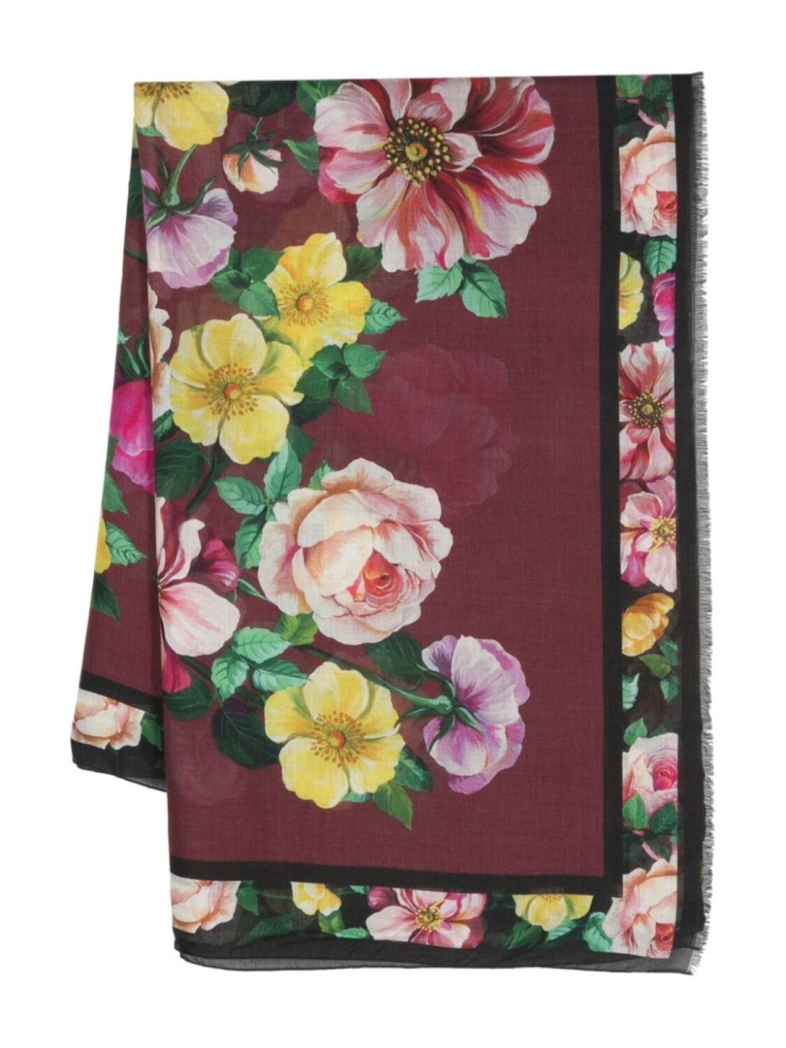 

Dolce & Gabbana шелковый платок с цветочным принтом, красный