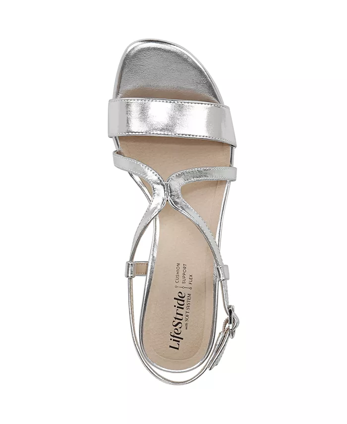 Женские босоножки Nolita Strappy Slingback Lifestride, серебро — фото 4