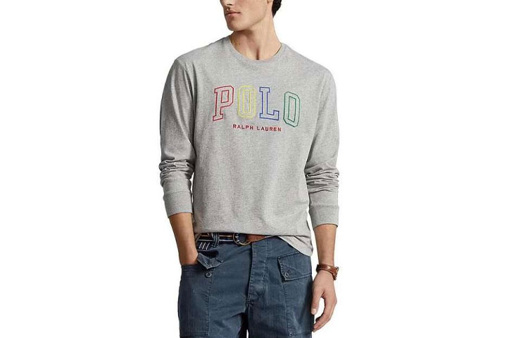 

Футболка мужская серая Polo Ralph Lauren, серый