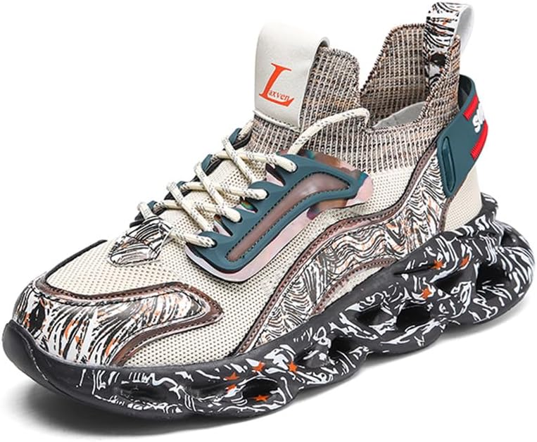 

Кроссовки Mashangfu для баскетбола, повседневной носки, работы, прогулок и бега для мужчин, бежевый