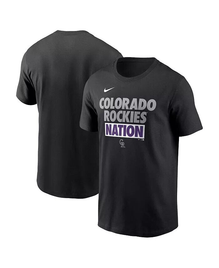 

Мужская черная футболка Colorado Rockies Rally Rule Nike