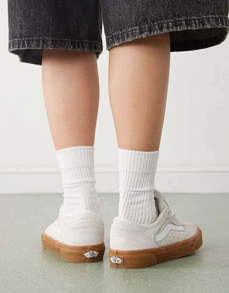 Кроссовки Vans Rowley Classic бежевого цвета с резиновой подошвой — фото 3