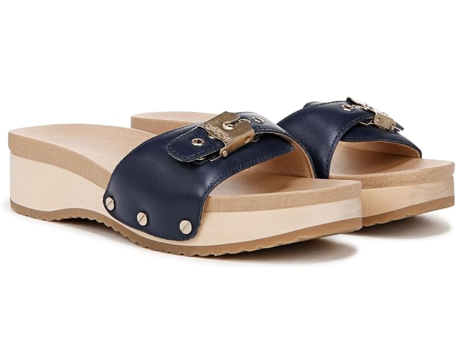Сандалии Dr. Scholl's Original Too Slide, цвет Navy Blue Leather