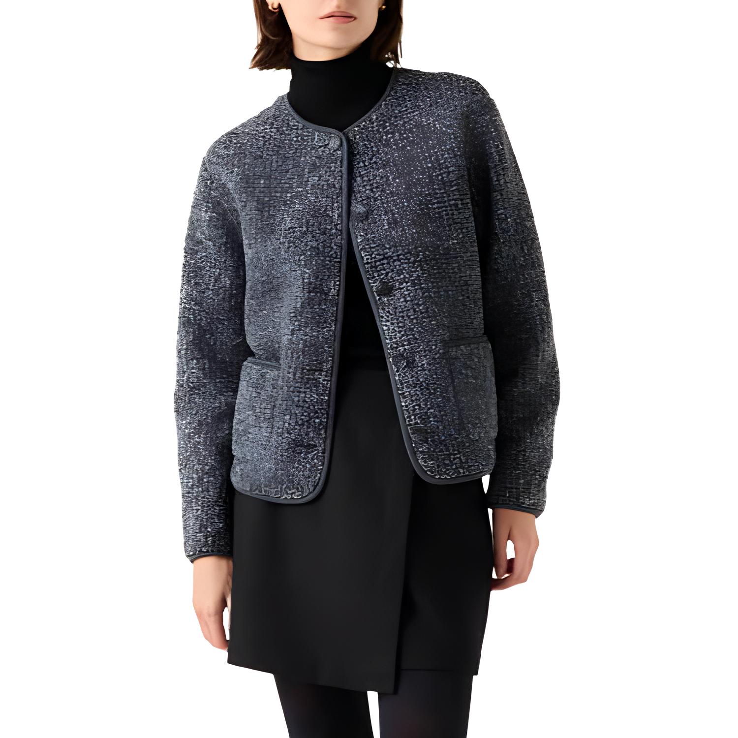 

UNIQLO Пальто с бархатистой текстурой Women's, Asphalt Gray
