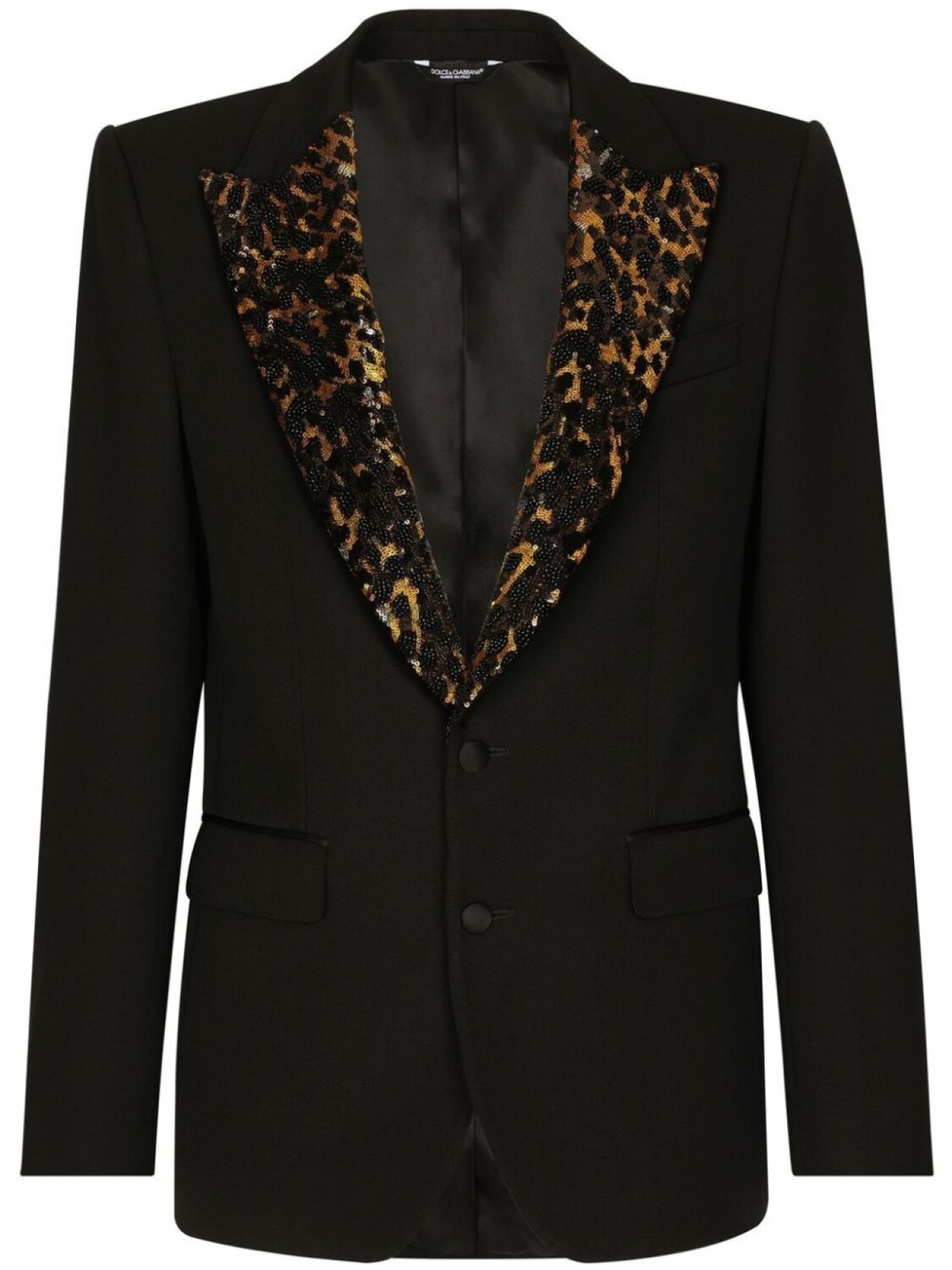 

Dolce & Gabbana пиджак Sicilia с леопардовым принтом, черный