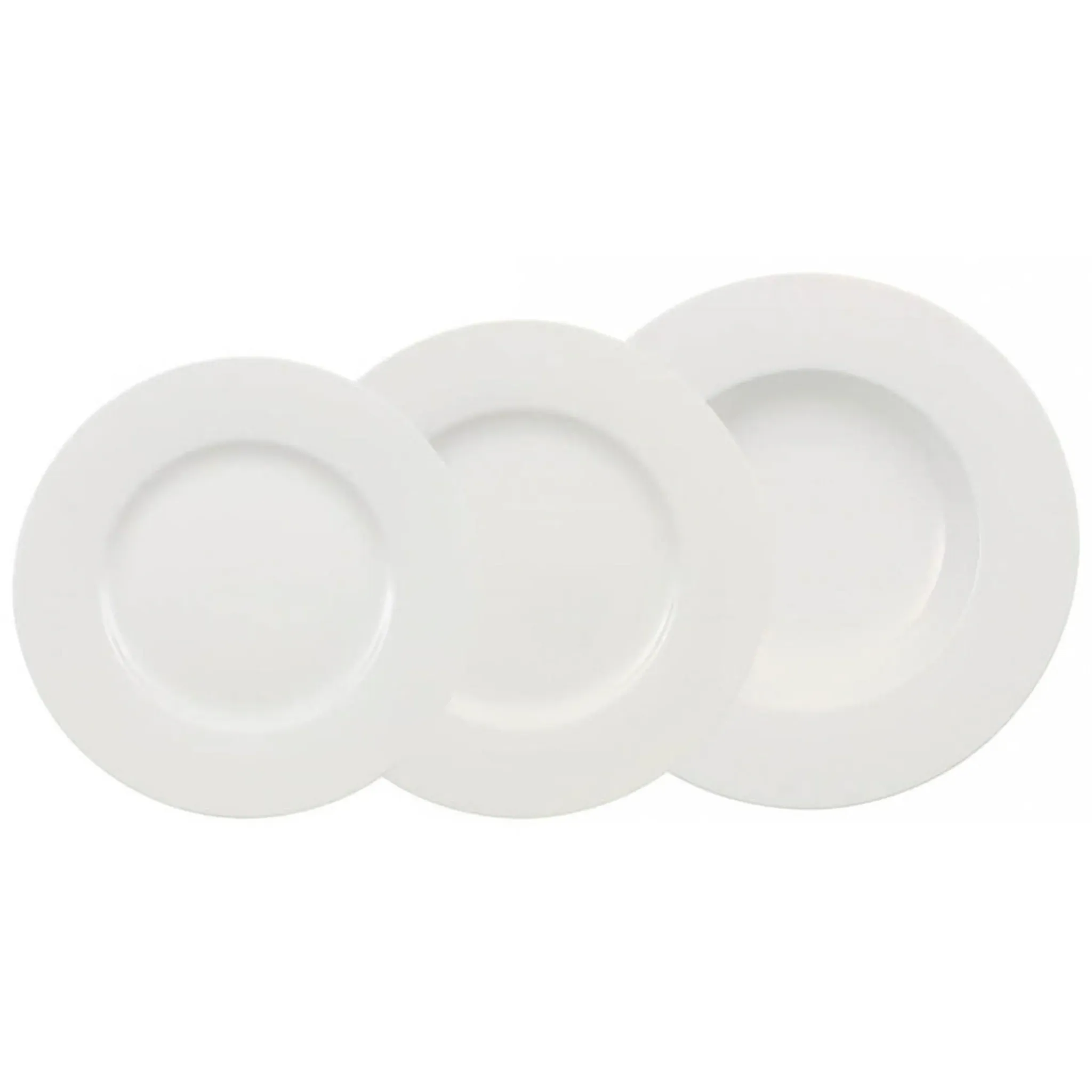 

Сервиз Villeroy & Boch "Wonderful World White", (набор, 12 предметов, 4 обеденные тарелки 27см, 4 тарелки для завтрака 21см, 4 суповые тарелки 24см), Производство Германия, Тонкий китайский фарфор, белый