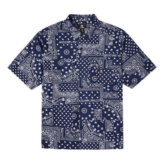 

Рубашка Men's Converse Cashew Full Print Short Sleeve Navy Blue Shirt