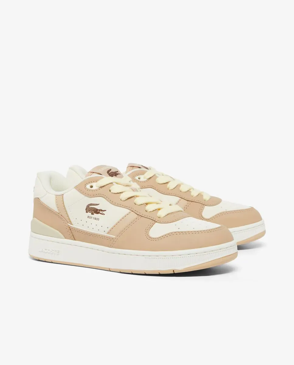 Женские кроссовки T-Clip Set коричневого цвета Lacoste, светло-коричневый — фото 2