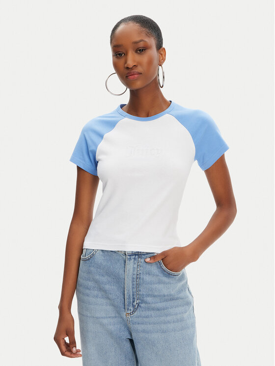 

Облегающая футболка Contrast JCWCT125307 Juicy Couture, белый