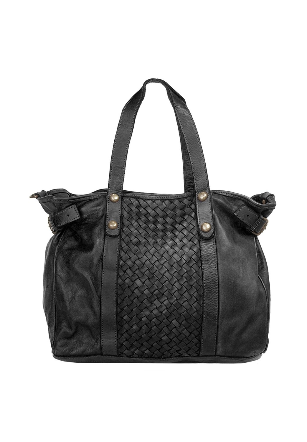

Шопер, натуральная кожа, сделано в Италии Samantha Look, черный