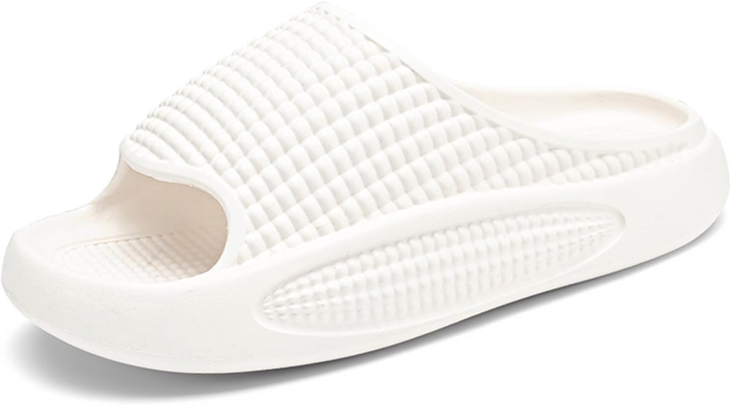 

WIRETRAN Сандалии «Облако» унисекс для сада и пляжа, толстая подошва, мягкие нескользящие тапочки на платформе, быстросохнущие, для душа и ванной комнаты, для женщин и мужчин, белый