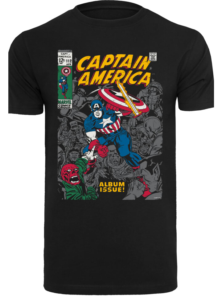

Футболка F4NT4STIC Marvel Captain America Album Issue Cover, черный