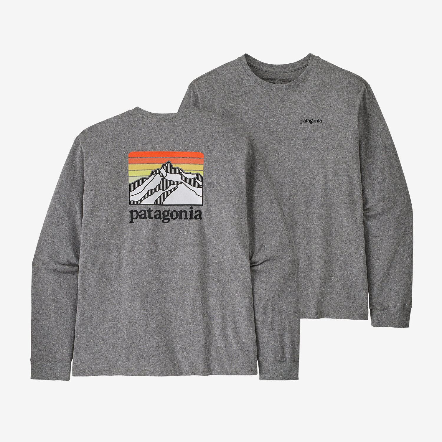 

Мужская футболка с длинными рукавами и логотипом Ridge Responsibili-Tee Patagonia, цвет Gravel Heather