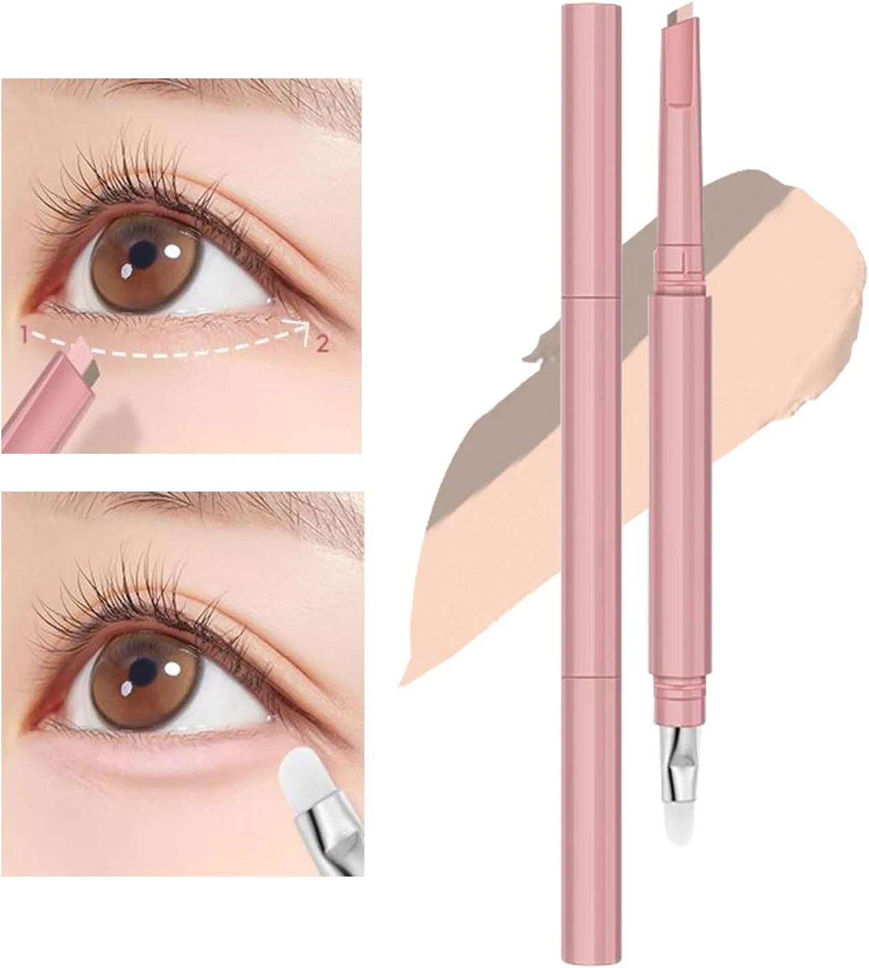 Карандаш для глаз двойной Silk Worm Pen, бежевый, 2.5 г — фото 3