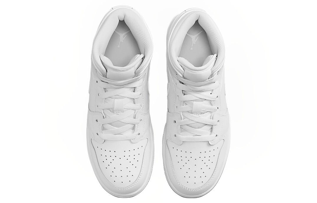 Jordan 1 Mid Triple White (2023) (GS) — фото 4