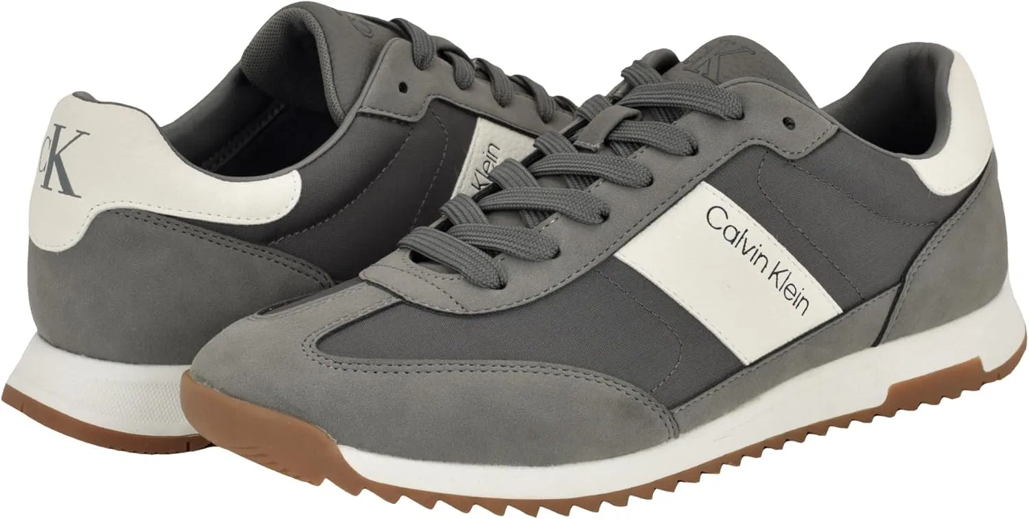 Кроссовки Calvin Klein Mens Galent, 2-Light Grey White 050 — фото 2