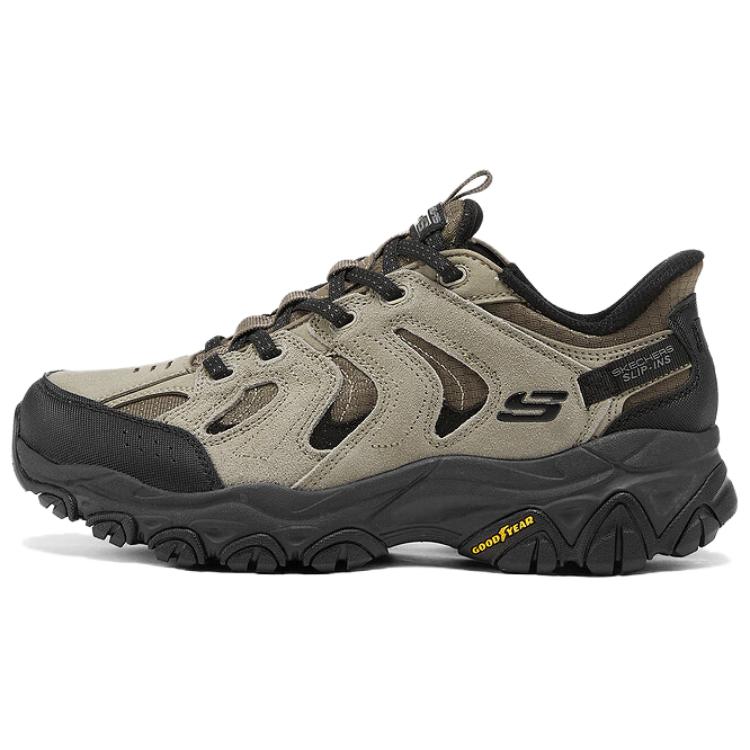

Skechers Мужские кроссовки для походов на открытом воздухе с низким верхом, серо-коричневые