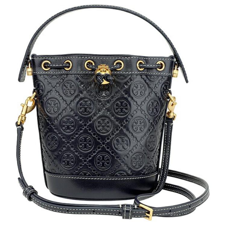 

TORY BURCH Сумка-ведро из тисненой кожи с монограммой T