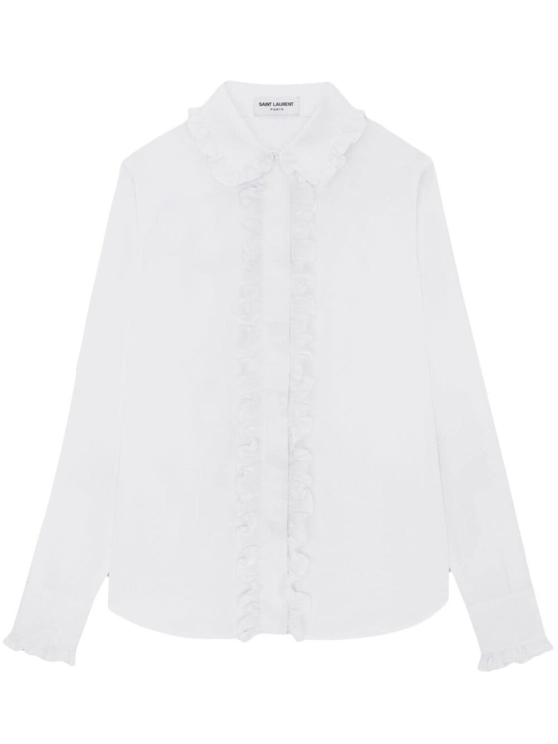 

Saint Laurent рубашка с оборками, белый