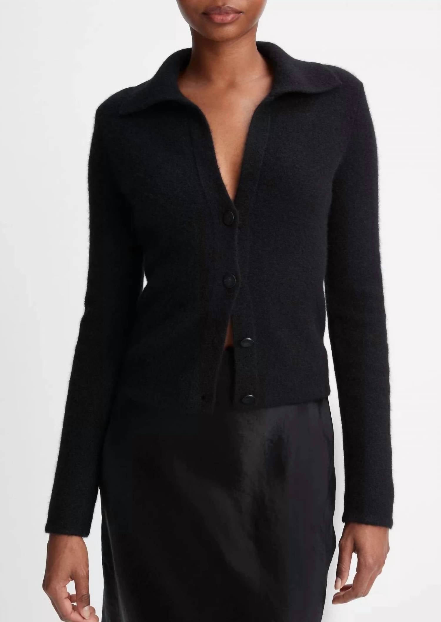 

Кардиган Polo Button в черном цвете Vince