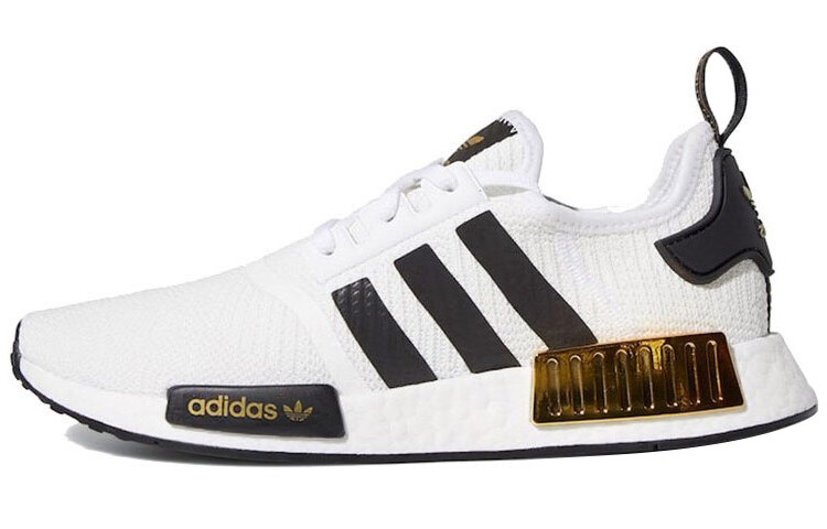 

Кроссовки Adidas Originals Nmd R1 White Black Gold, Серый, Кроссовки Adidas Originals Nmd R1 White Black Gold