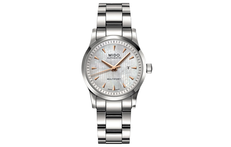 

MIDO Часы Helm Automatic Mechanical Movement Women's Watch 31mm Silver Dial Stainless Steel Case Stainless Steel Strap, Silver