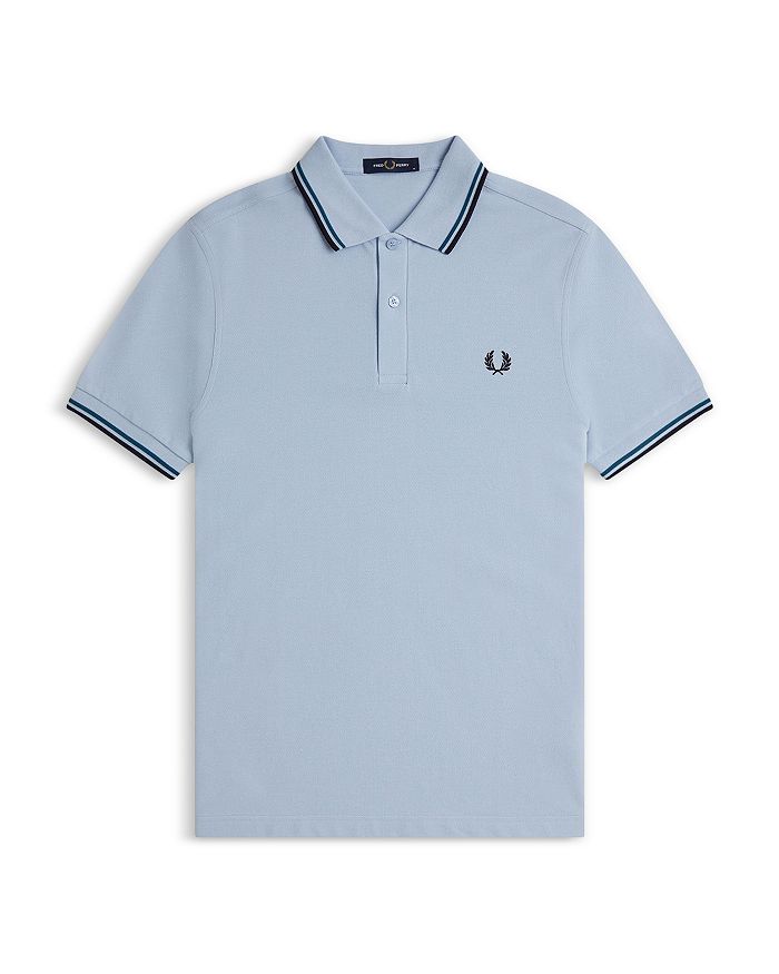 

Поло Slim Fit с двойной окантовкой Fred Perry, синий