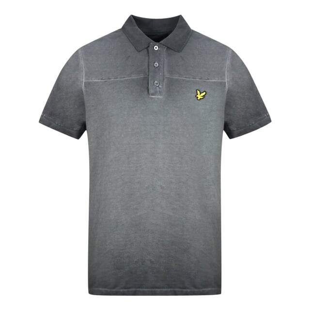 

Рубашка-Поло настоящего черного цвета с выцветшими чернилами Lyle & Scott, черный