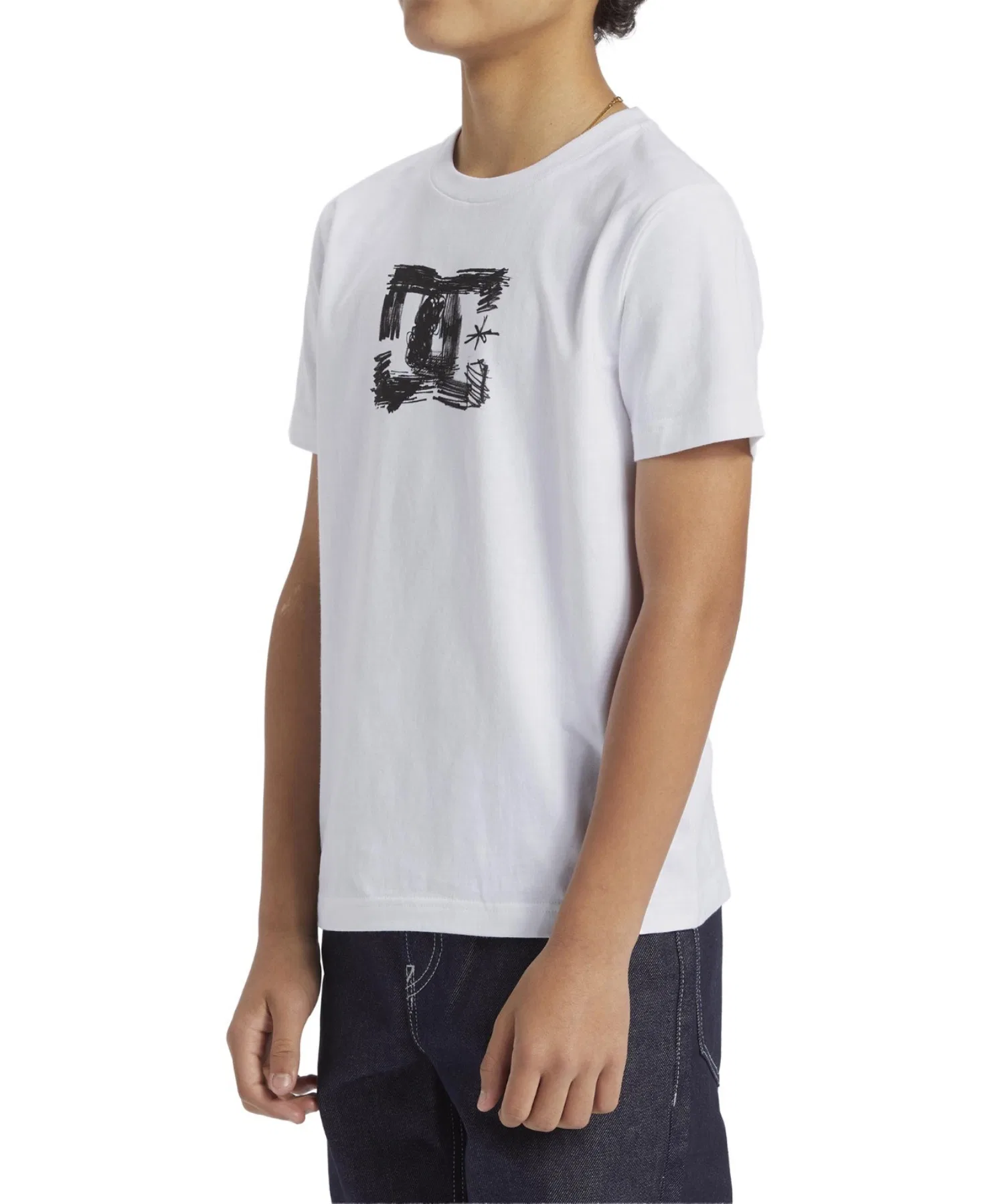 Детская футболка DC SHOES SKETCHY с логотипом чёрная — фото 3